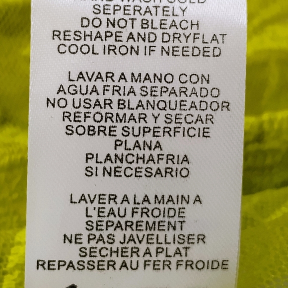 Yellow/Lime Green Sheer Embroidered Mesh Open Front Shirt - Picture 6 of 7